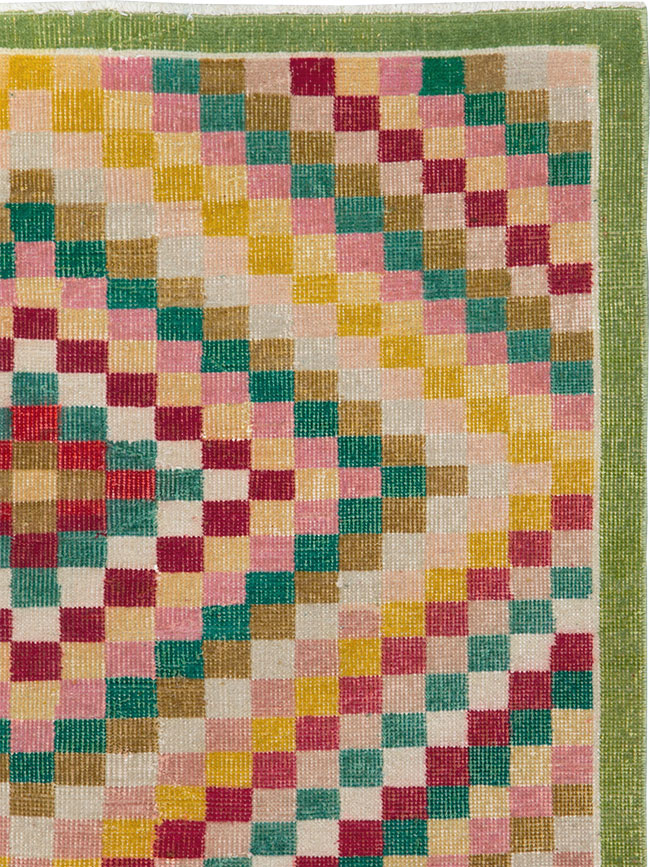 Vintage Anatolian Deco Rug, No.23829 - Staging