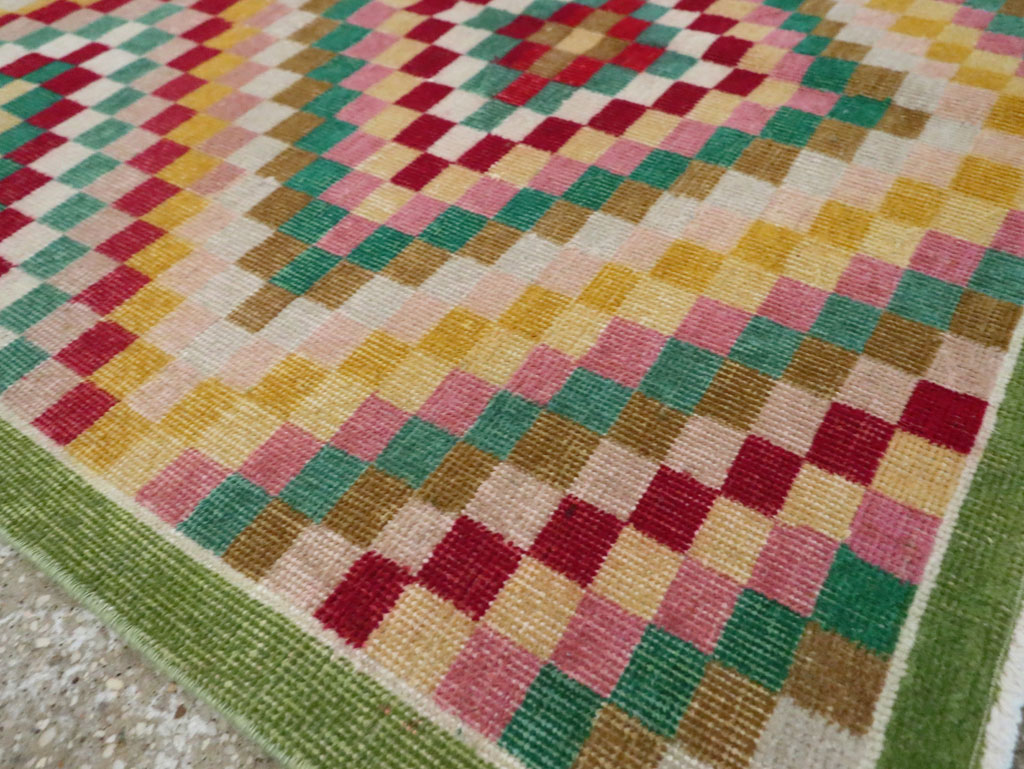 Vintage Anatolian Deco Rug, No.23829 - Staging