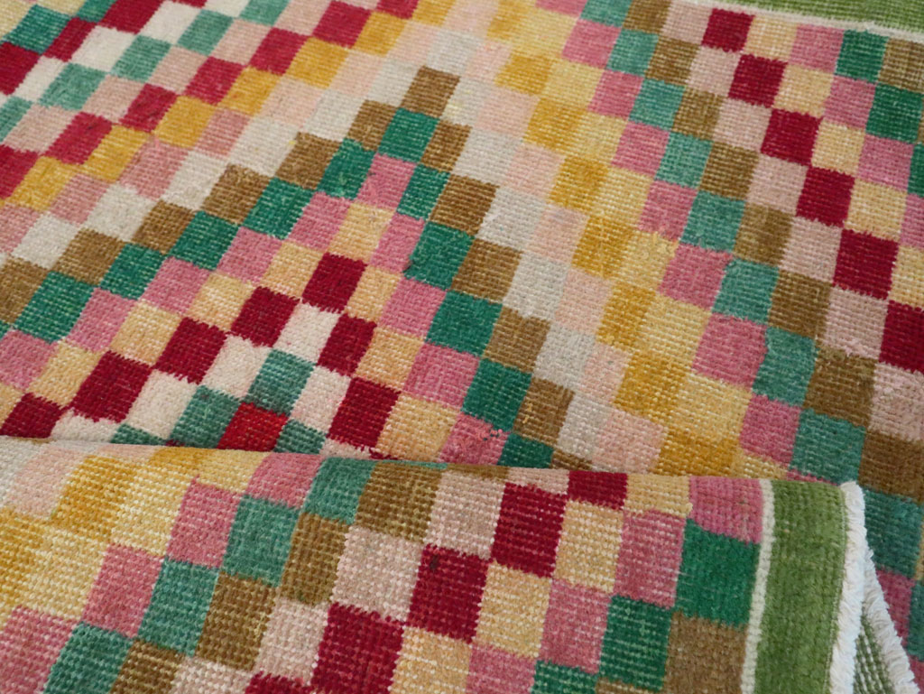 Vintage Anatolian Deco Rug, No.23829 - Staging