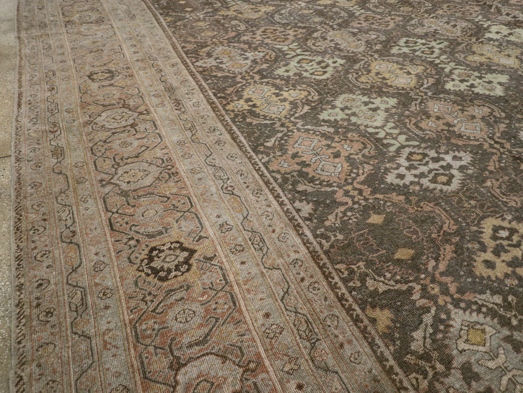 Antique Persian Mahal Oversize Carpet, No.23845 - Staging