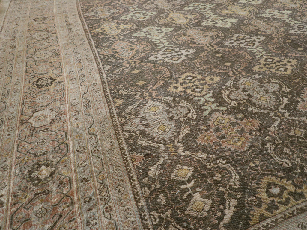 Antique Persian Mahal Oversize Carpet, No.23845 - Staging