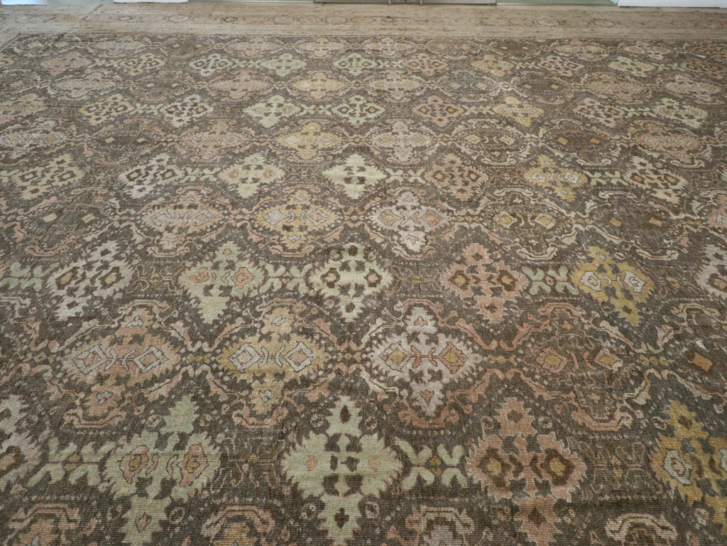 Antique Persian Mahal Oversize Carpet, No.23845 - Staging