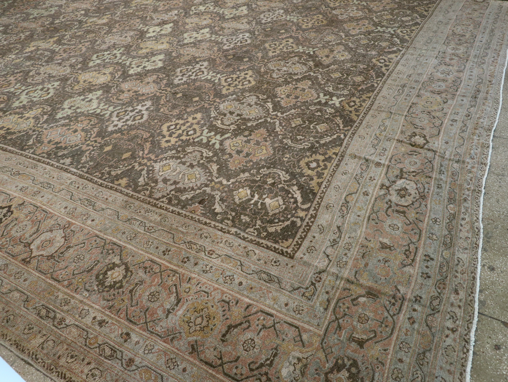 Antique Persian Mahal Oversize Carpet, No.23845 - Staging