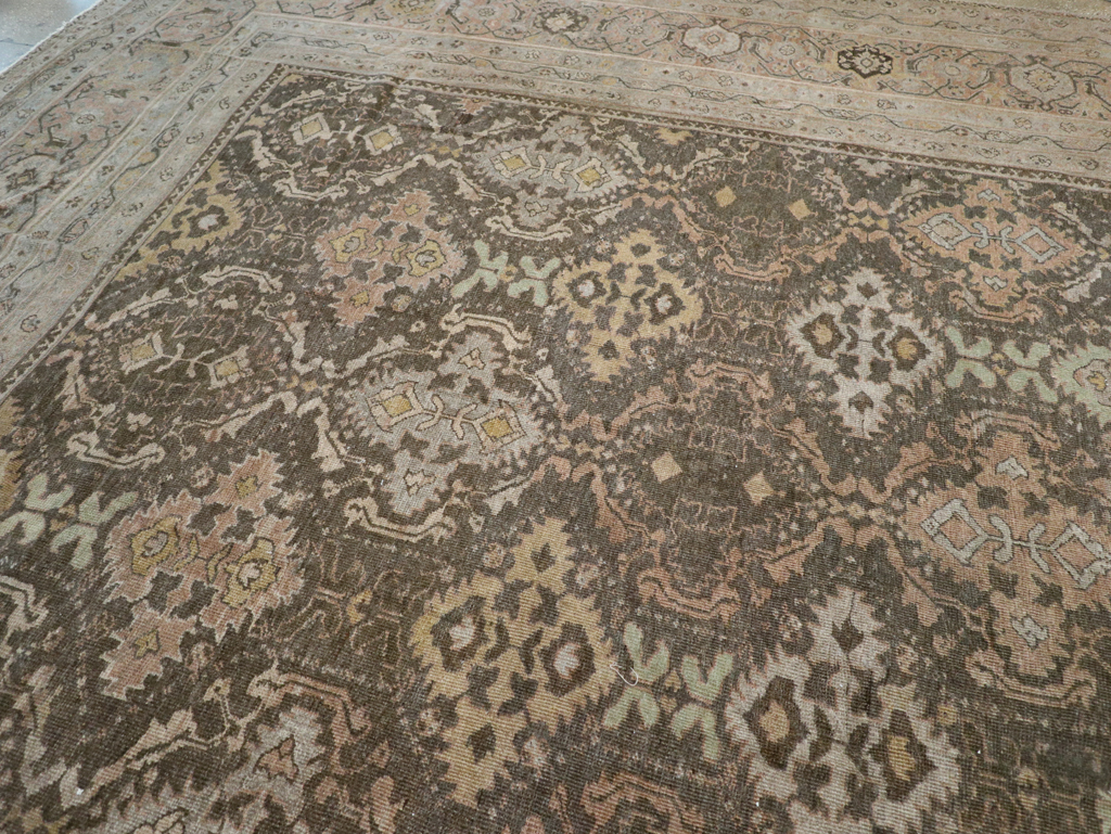 Antique Persian Mahal Oversize Carpet, No.23845 - Staging