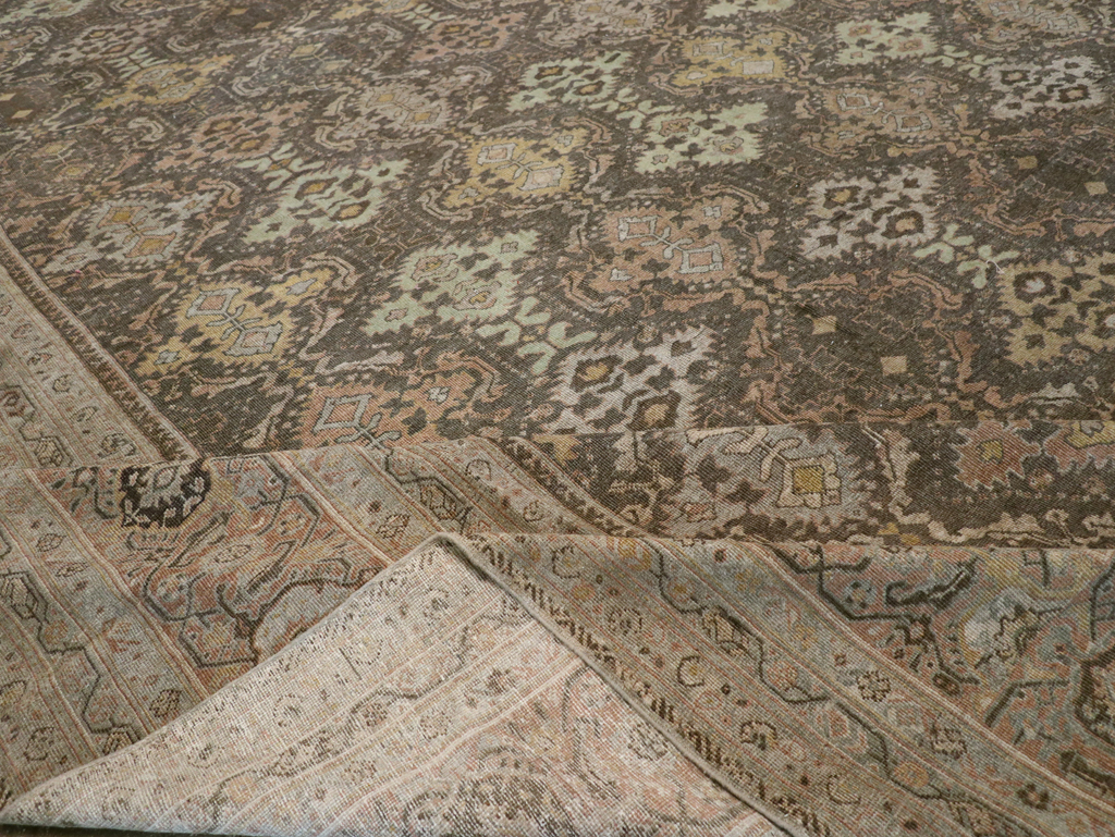 Antique Persian Mahal Oversize Carpet, No.23845 - Staging