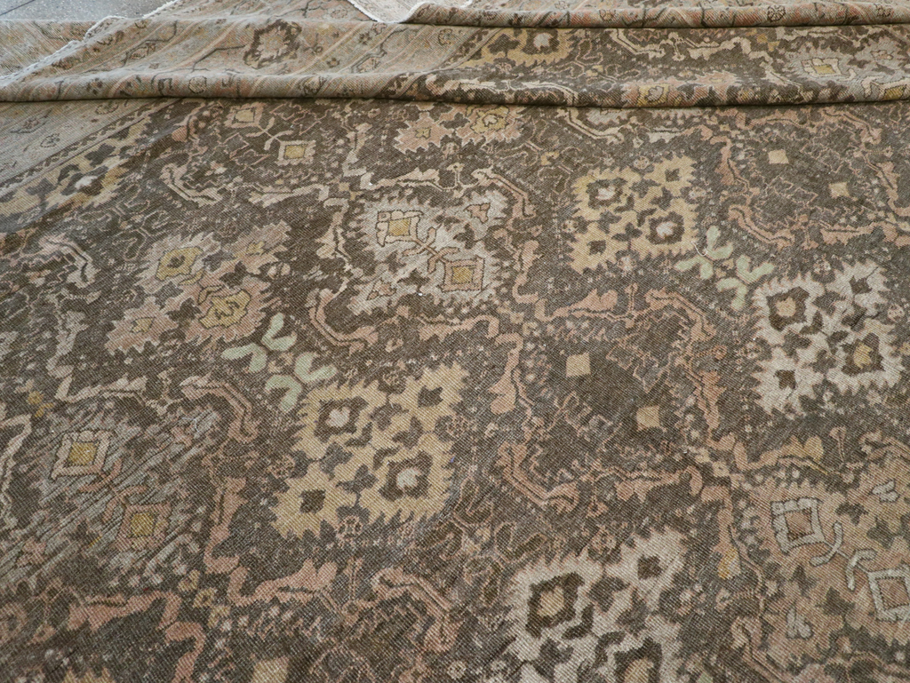 Antique Persian Mahal Oversize Carpet, No.23845 - Staging