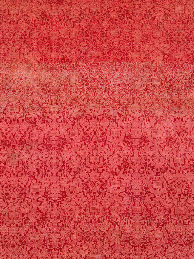 Vintage Persian Kashan Deco Carpet, No.23851 - Staging