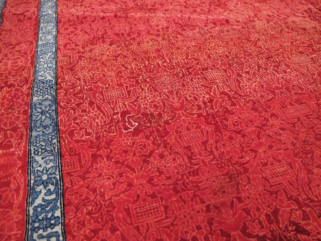 Vintage Persian Kashan Deco Carpet, No.23851 - Staging