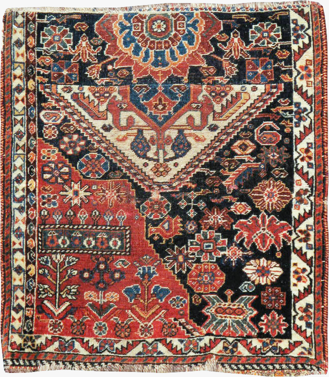 Antique Persian Afshar Sampler Rug, No.23895 - Staging