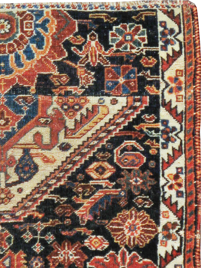 Antique Persian Afshar Sampler Rug, No.23895 - Staging