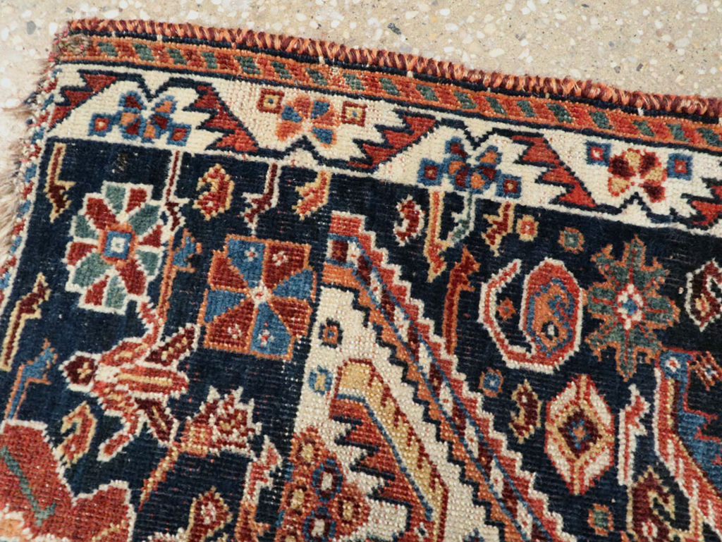 Antique Persian Afshar Sampler Rug, No.23895 - Staging