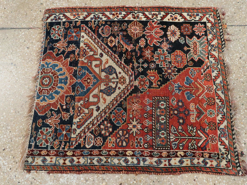 Antique Persian Afshar Sampler Rug, No.23895 - Staging