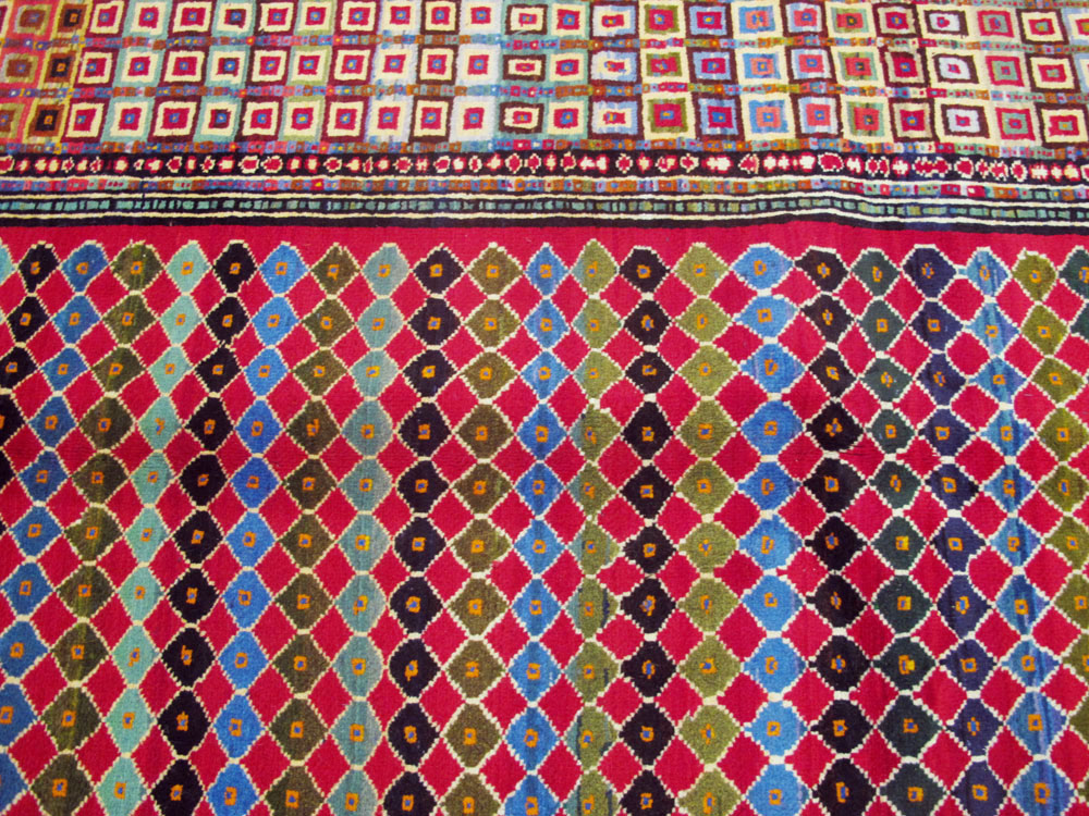 Vintage Persian Mashad Modernist Carpet, No.23914 - Staging