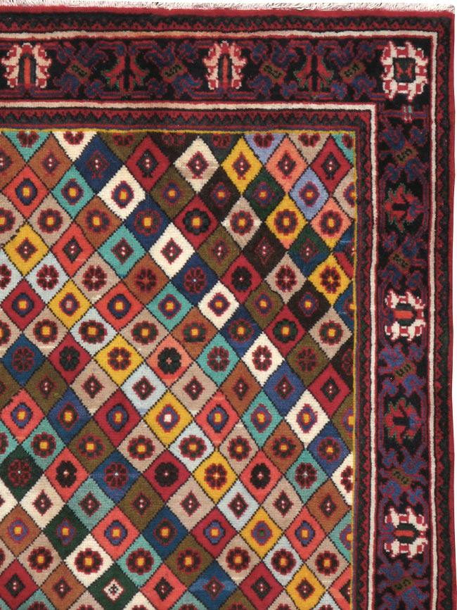 Vintage Persian Joshegan Rug, No.23916 - Staging