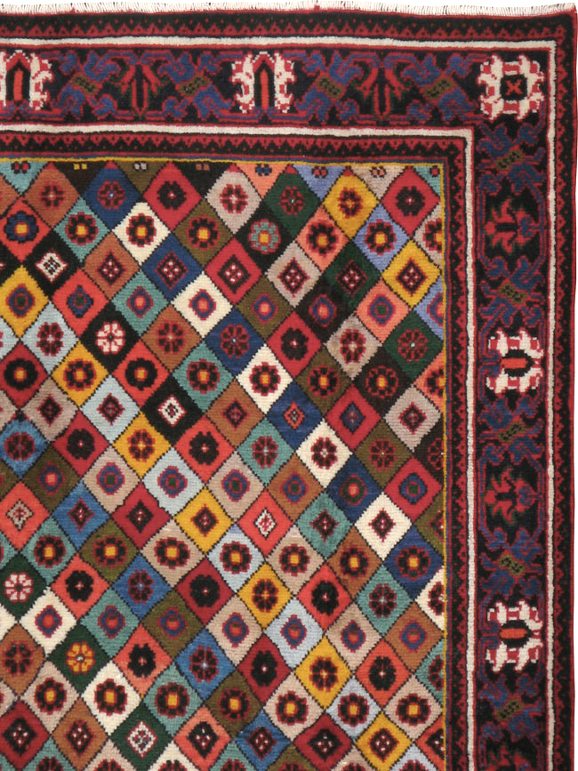 Vintage Persian Joshegan Rug, No.23916 - Staging