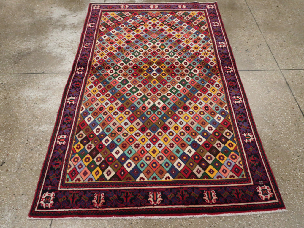 Vintage Persian Joshegan Rug, No.23916 - Staging