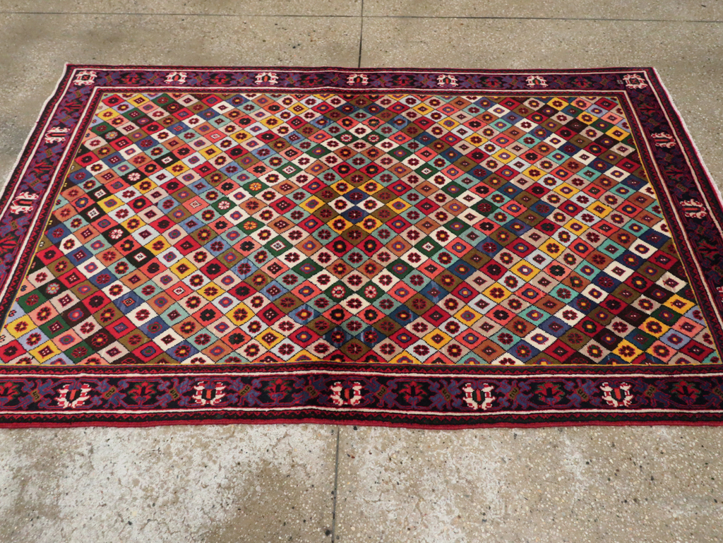 Vintage Persian Joshegan Rug, No.23916 - Staging