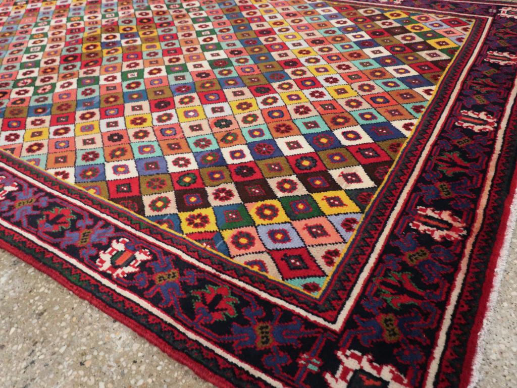 Vintage Persian Joshegan Rug, No.23916 - Staging