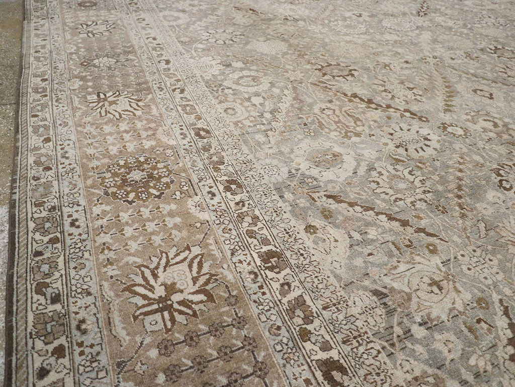Antique Persian Tabriz Large Carpet, No.23918 - Staging