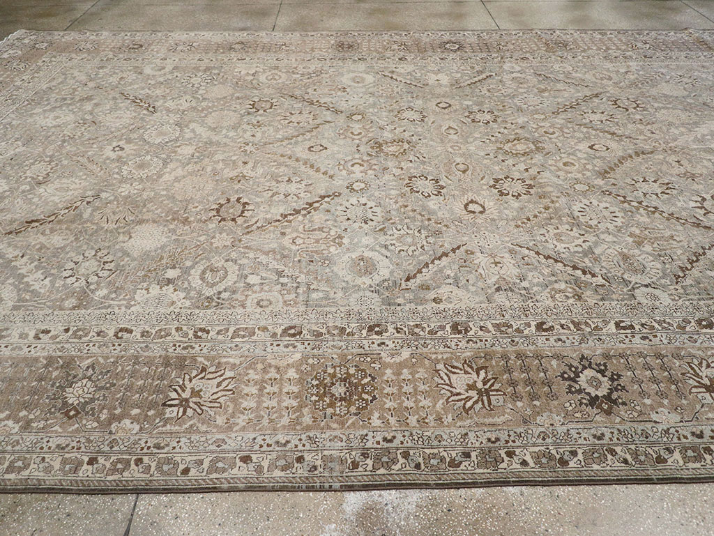 Antique Persian Tabriz Large Carpet, No.23918 - Staging