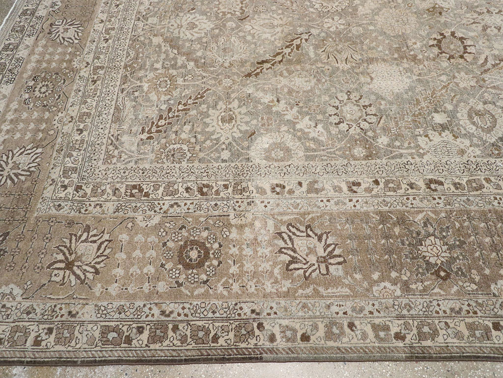 Antique Persian Tabriz Large Carpet, No.23918 - Staging