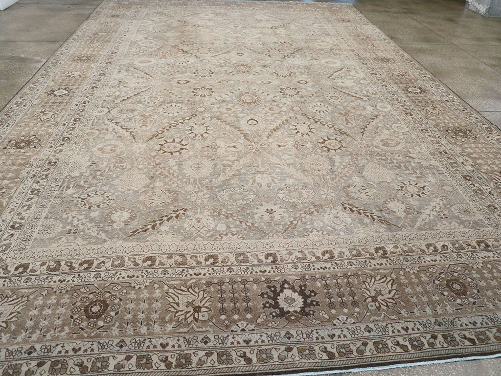Antique Persian Tabriz Large Carpet, No.23918 - Staging
