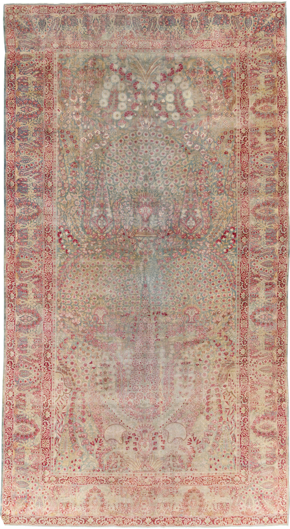 Antique Persian Lavar Kerman Gallery Carpet, No.23919 - Staging