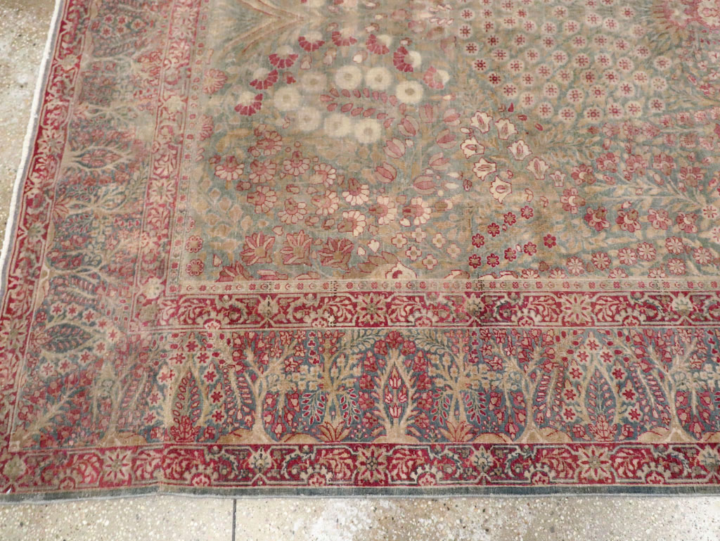 Antique Persian Lavar Kerman Gallery Carpet, No.23919 - Staging