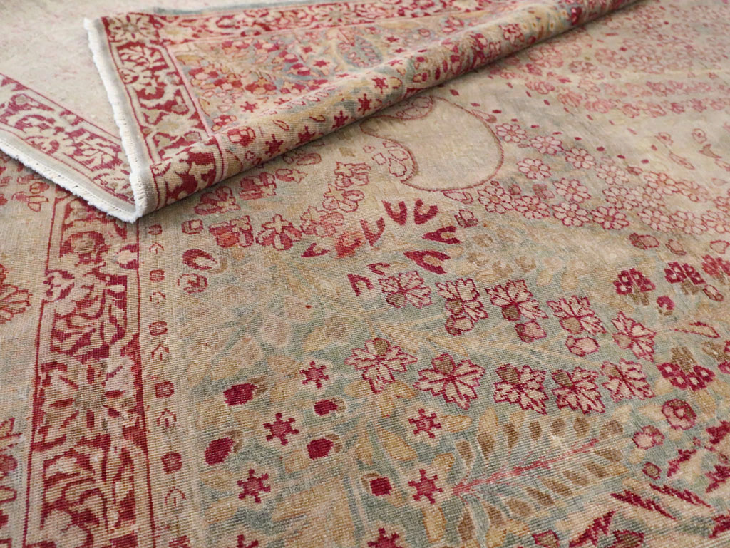 Antique Persian Lavar Kerman Gallery Carpet, No.23919 - Staging