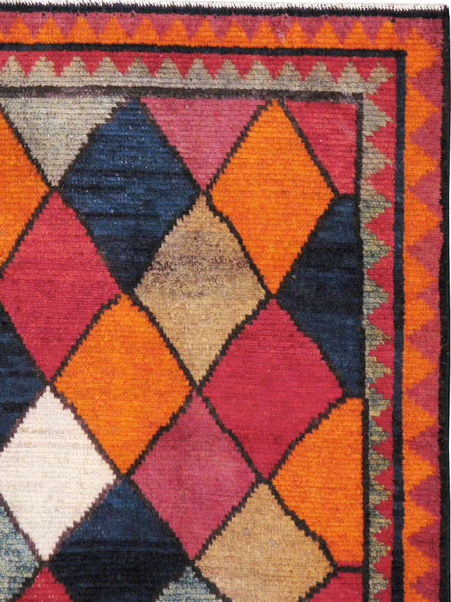 Vintage Persian Gabbeh Rug, No.23929 - Staging