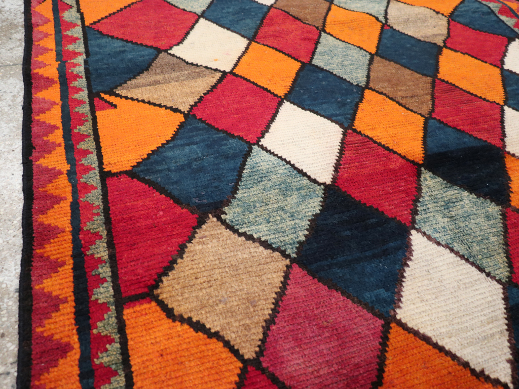 Vintage Persian Gabbeh Rug, No.23929 - Staging