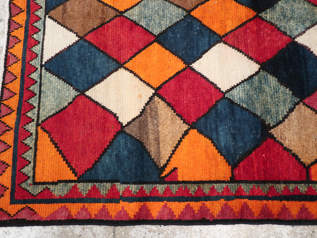 Vintage Persian Gabbeh Rug, No.23929 - Staging