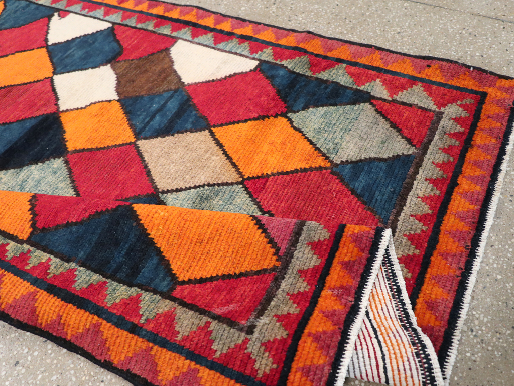 Vintage Persian Gabbeh Rug, No.23929 - Staging