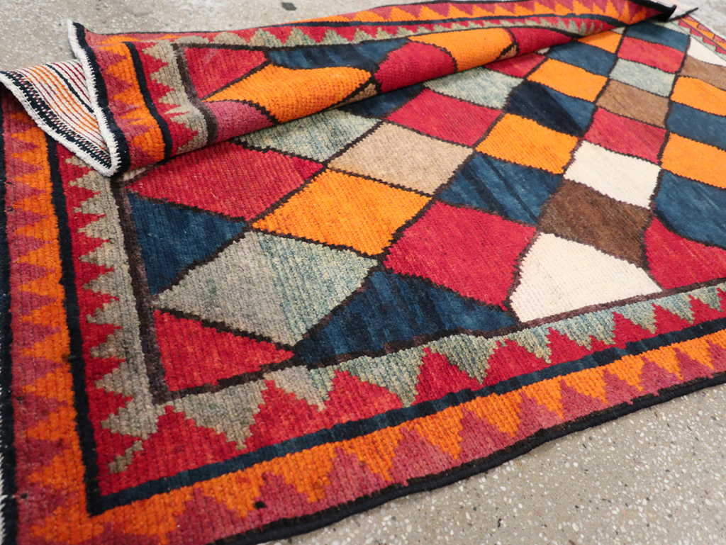 Vintage Persian Gabbeh Rug, No.23929 - Staging