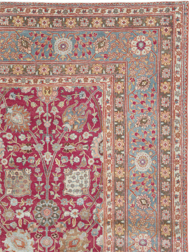 Antique Persian Tabriz Carpet, No.23942 - Staging