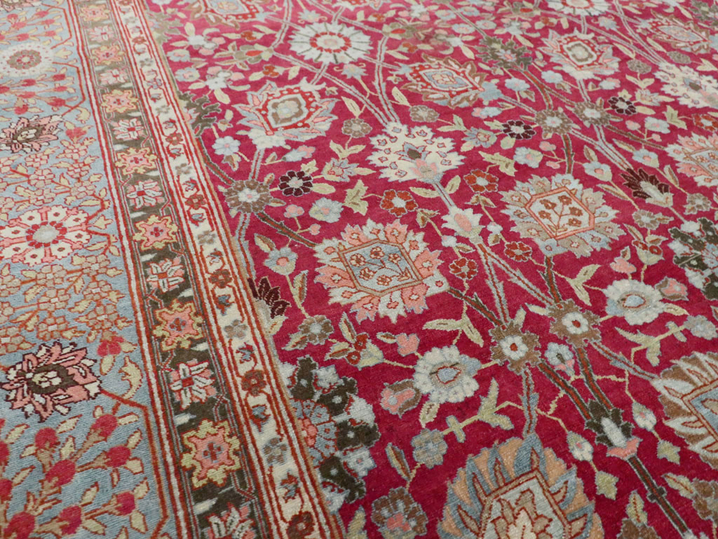Antique Persian Tabriz Carpet, No.23942 - Staging