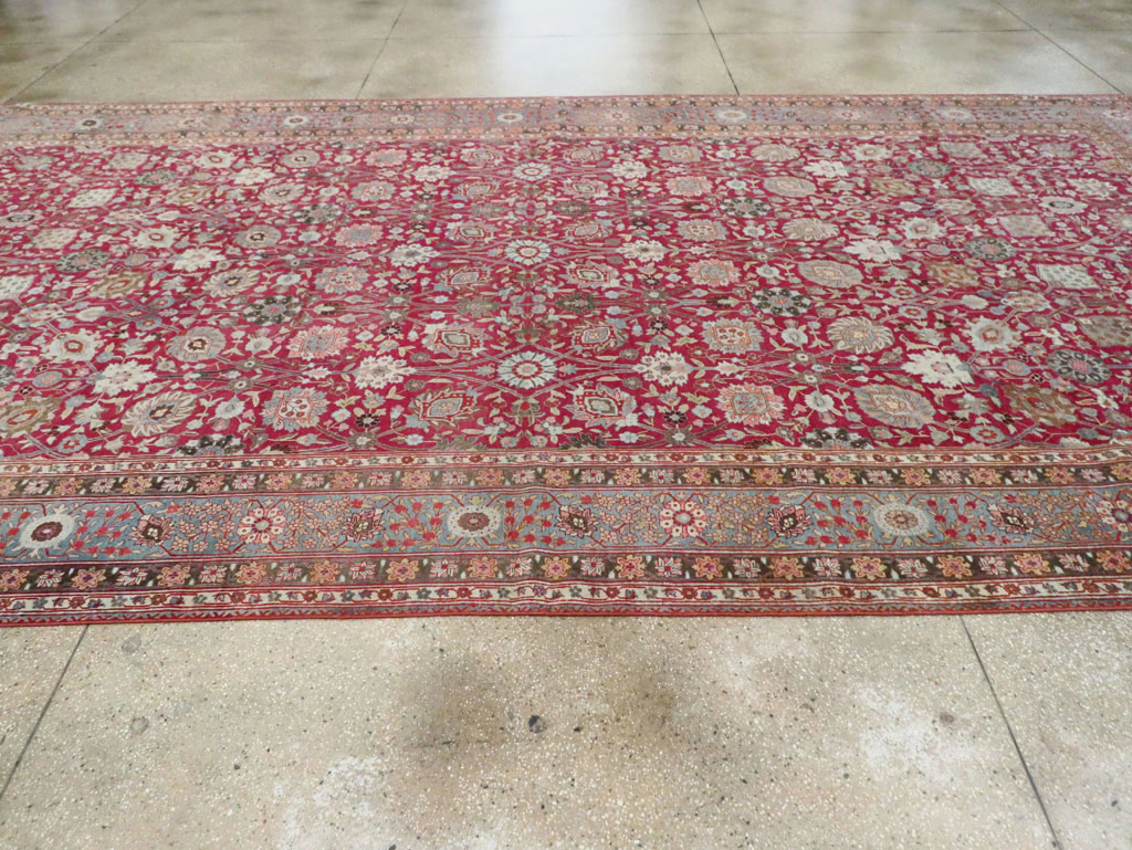 Antique Persian Tabriz Carpet, No.23942 - Staging