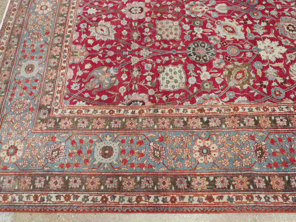 Antique Persian Tabriz Carpet, No.23942 - Staging