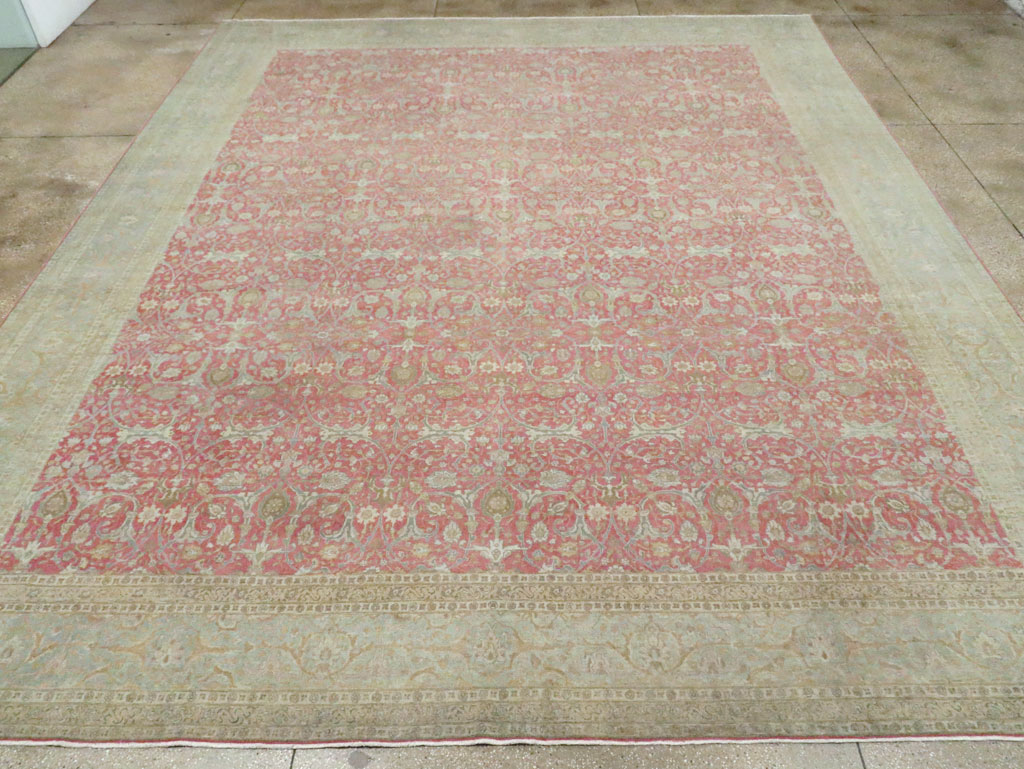 Antique Persian Tabriz Carpet, No.23943 - Staging