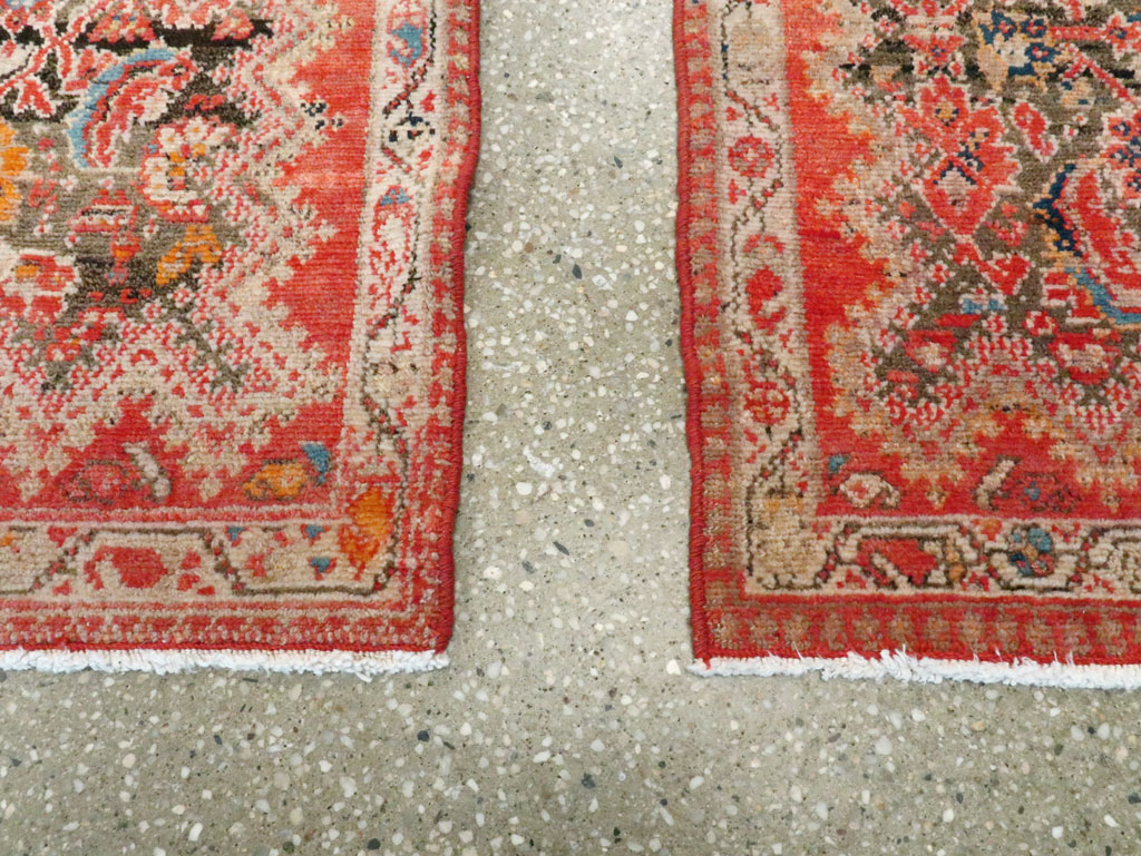 Antique Persian Malayer Square Rug (Pair: 1 of 2), No.23959 - Staging