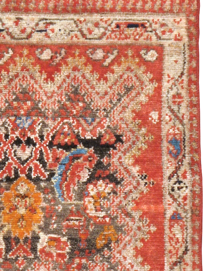 Antique Persian Malayer Square Rug (Pair: 2 of 2), No.23960 - Staging