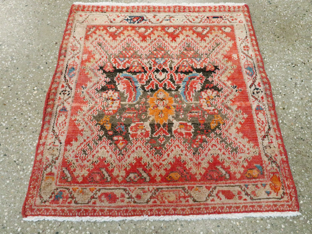 Antique Persian Malayer Square Rug (Pair: 2 of 2), No.23960 - Staging