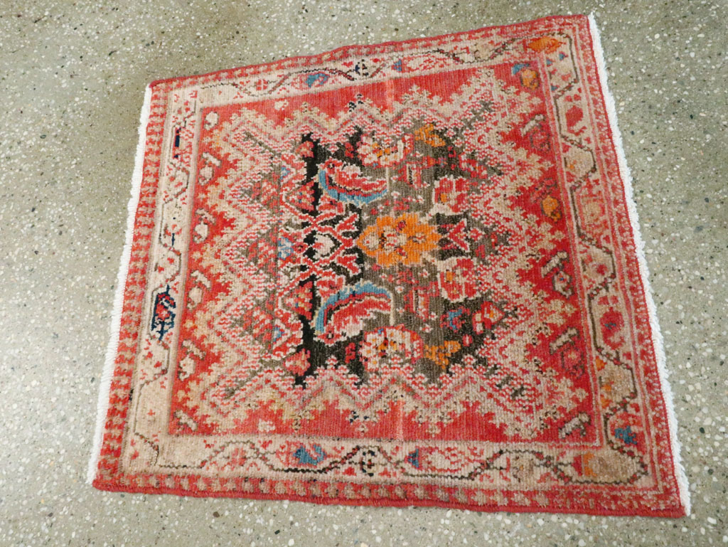 Antique Persian Malayer Square Rug (Pair: 2 of 2), No.23960 - Staging