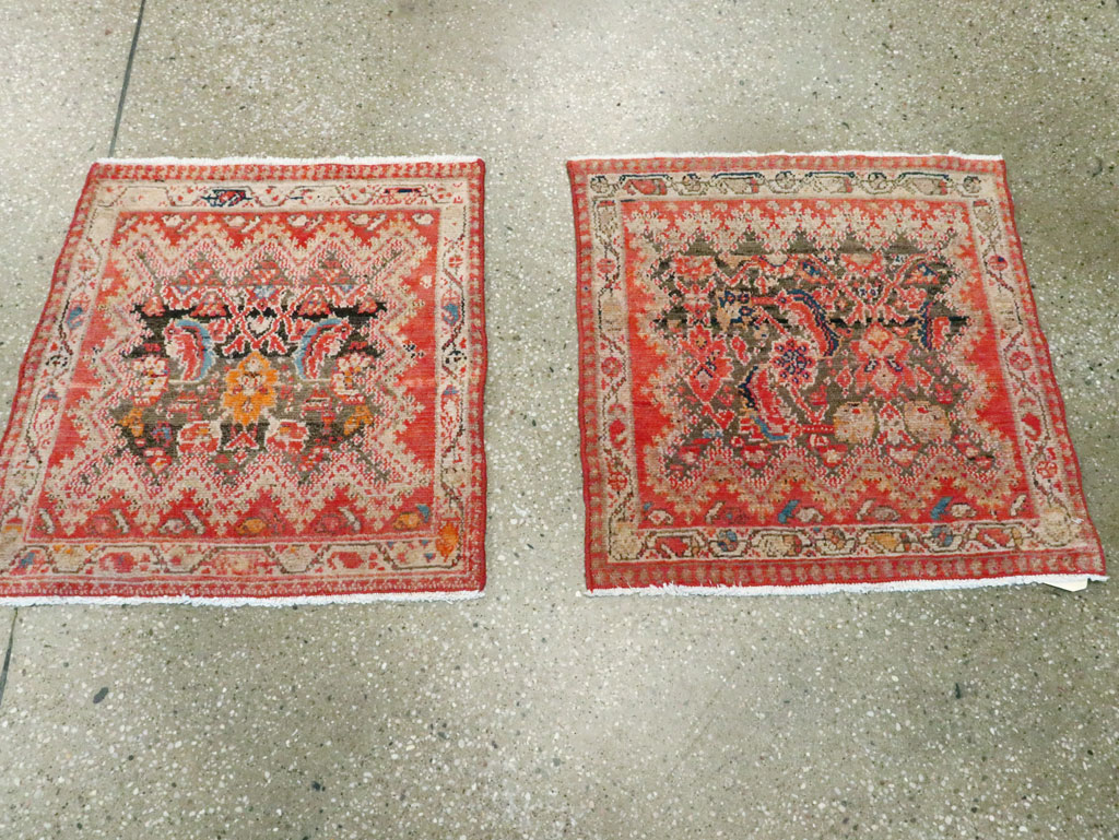 Antique Persian Malayer Square Rug (Pair: 2 of 2), No.23960 - Staging