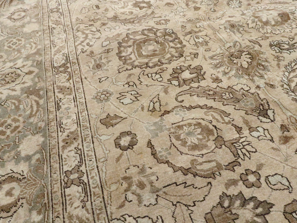 Antique Persian Tabriz Carpet, No.23968 - Staging