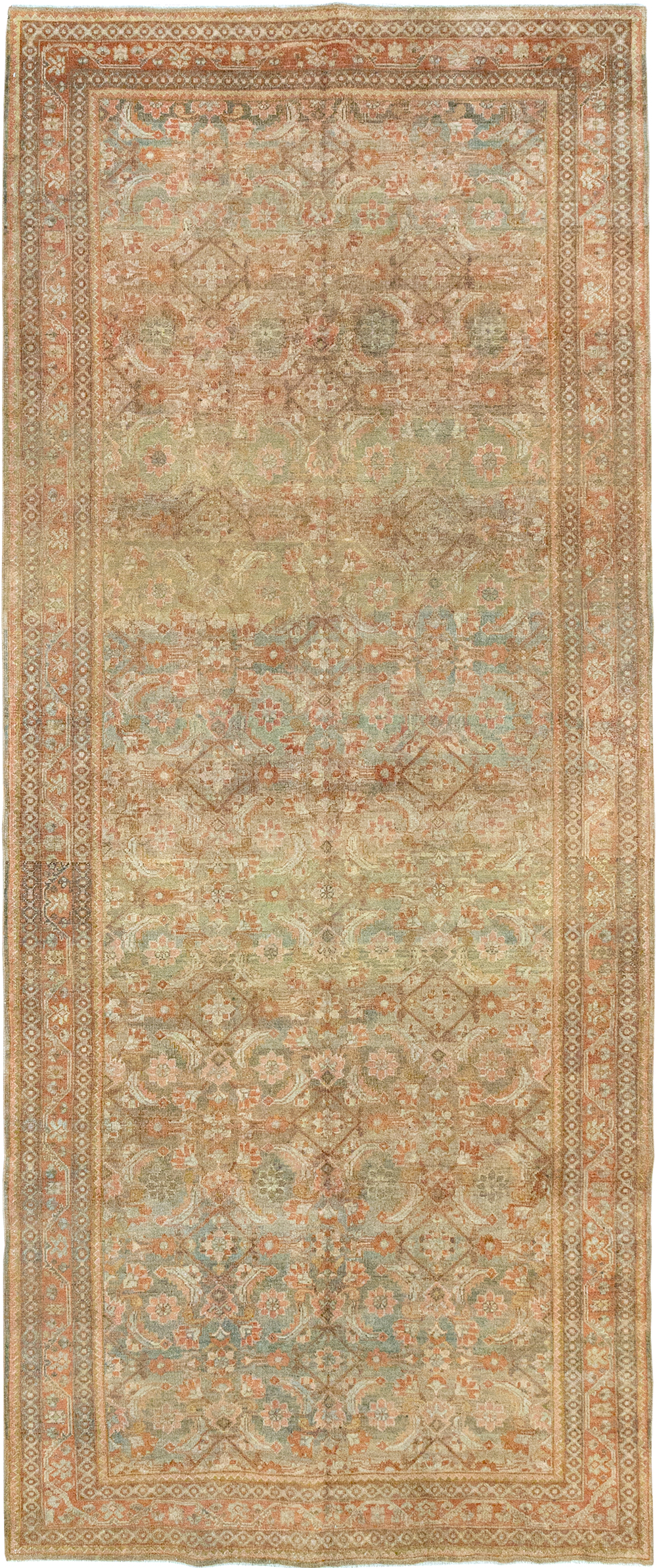 Antique Persian Mahal Gallery Carpet, No.23969 - Staging