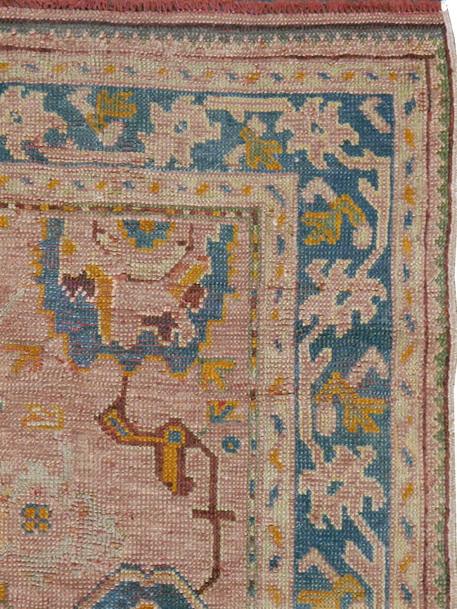 Antique Turkish Oushak Square Rug, No.23998 - Staging