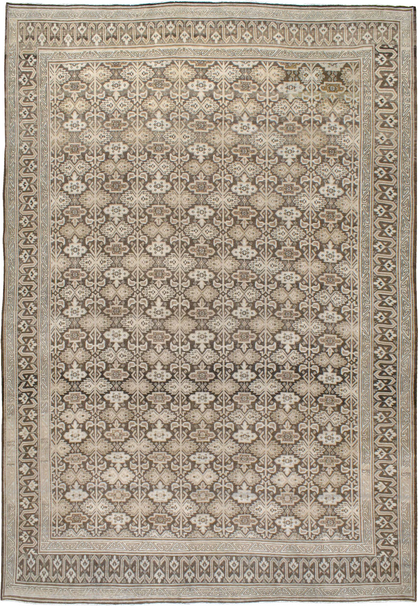 Vintage Persian Mashad Carpet, No.24004 - Staging