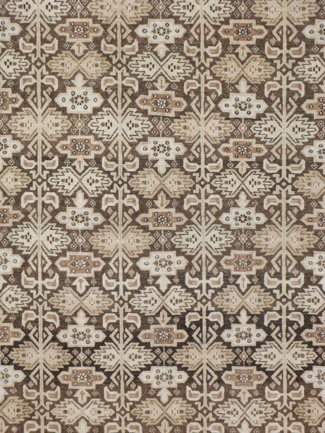 Vintage Persian Mashad Carpet, No.24004 - Staging