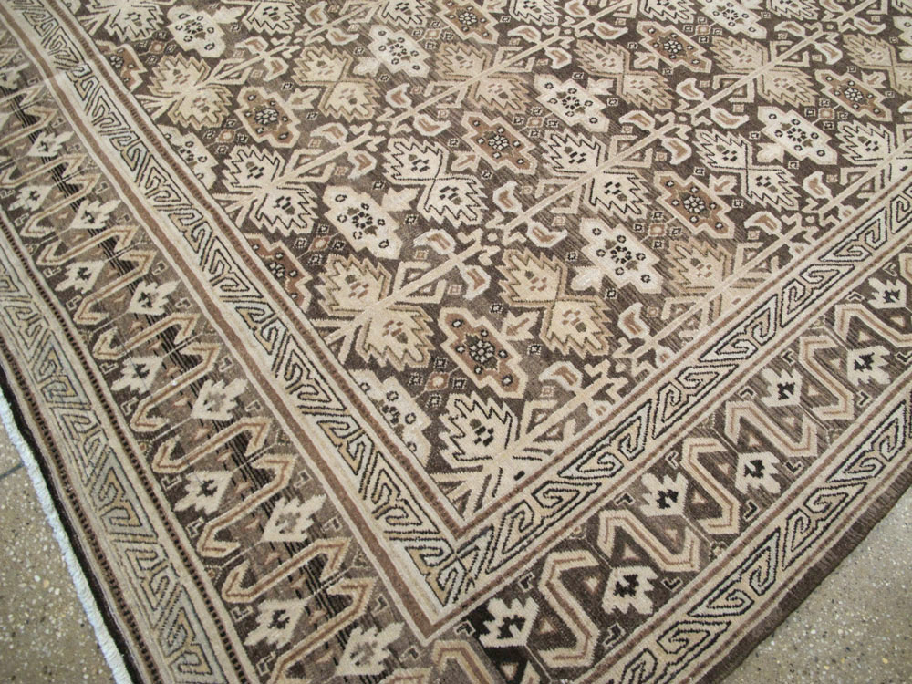 Vintage Persian Mashad Carpet, No.24004 - Staging
